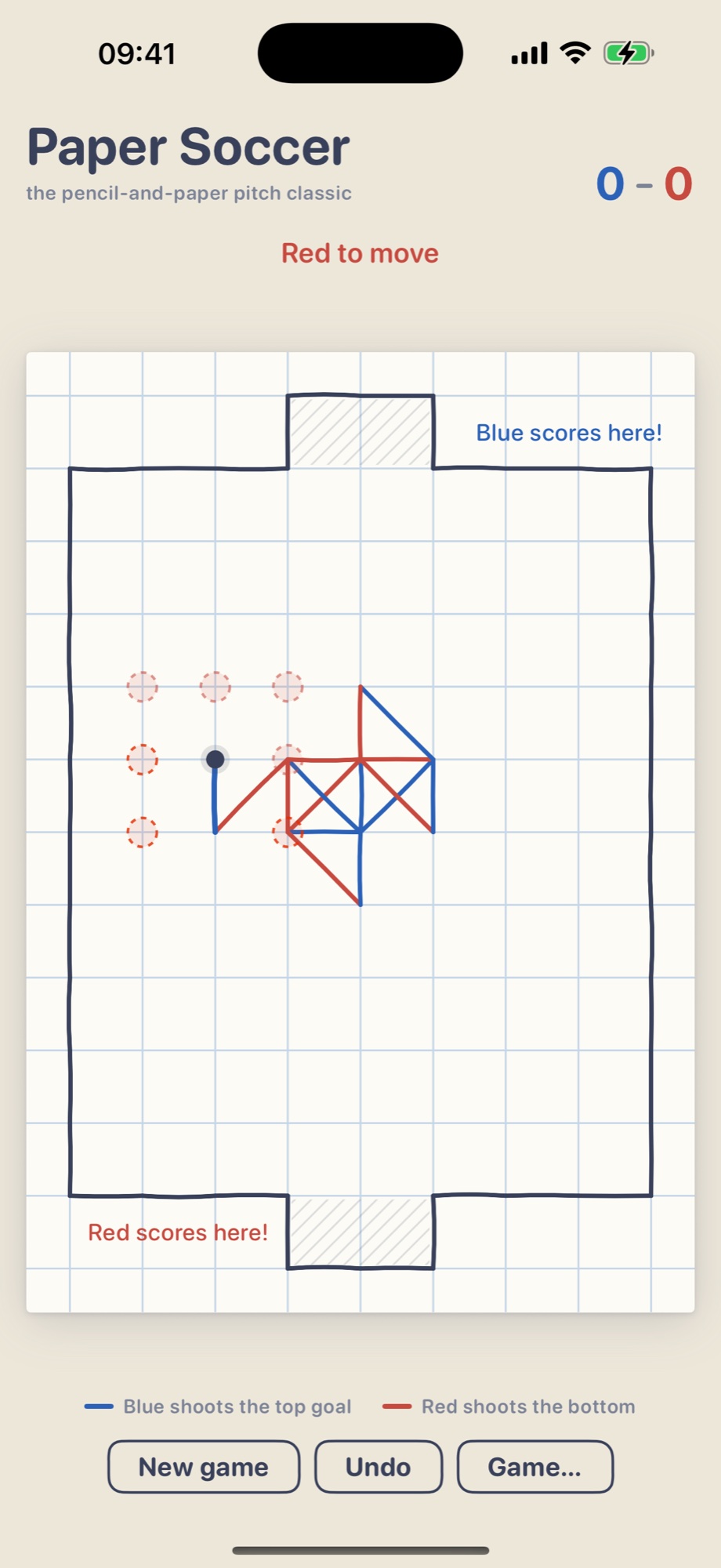 Paper Soccer — Pitch Classic screenshot