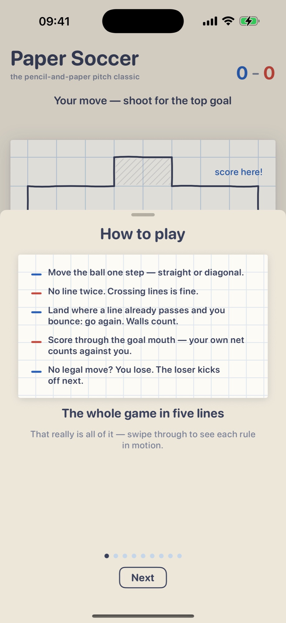 Paper Soccer — Pitch Classic screenshot