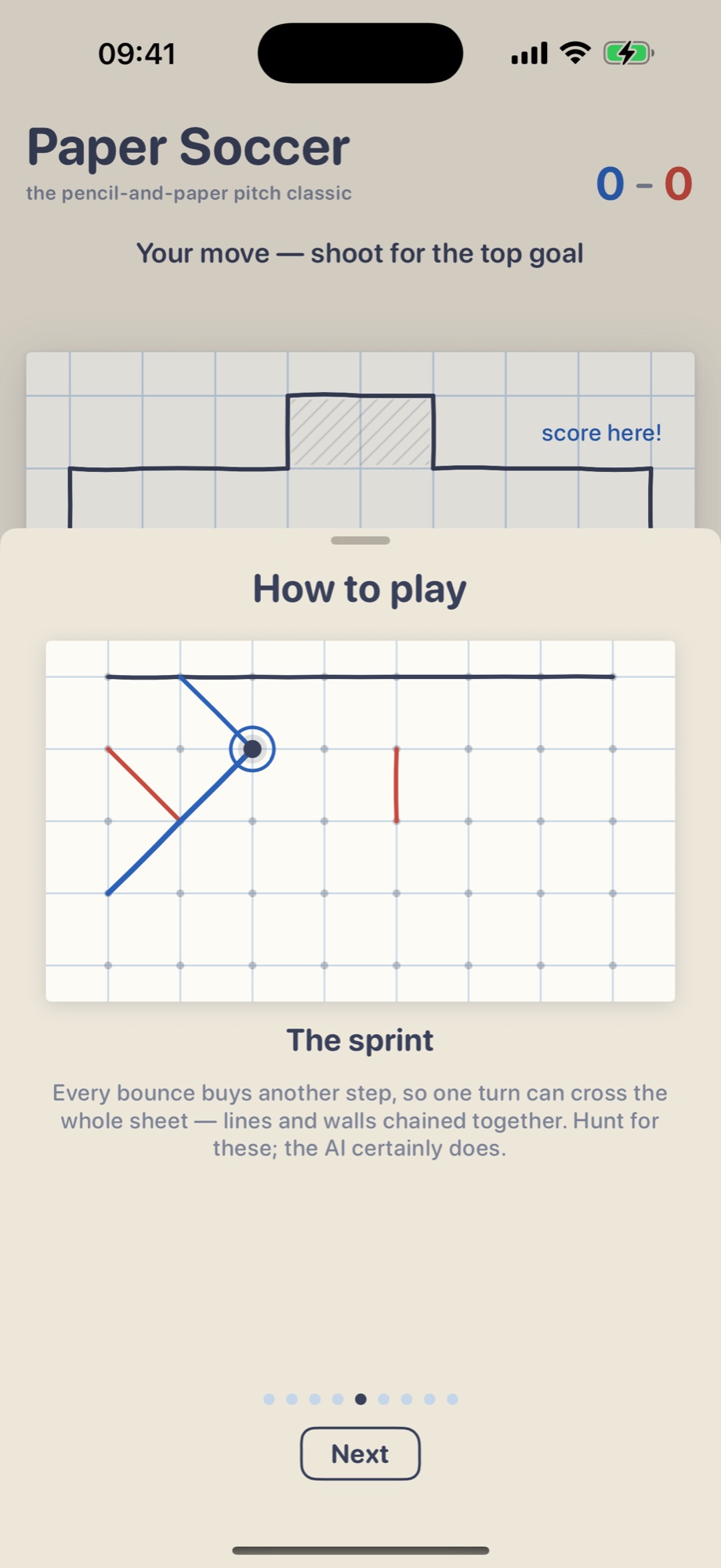 Paper Soccer — Pitch Classic screenshot